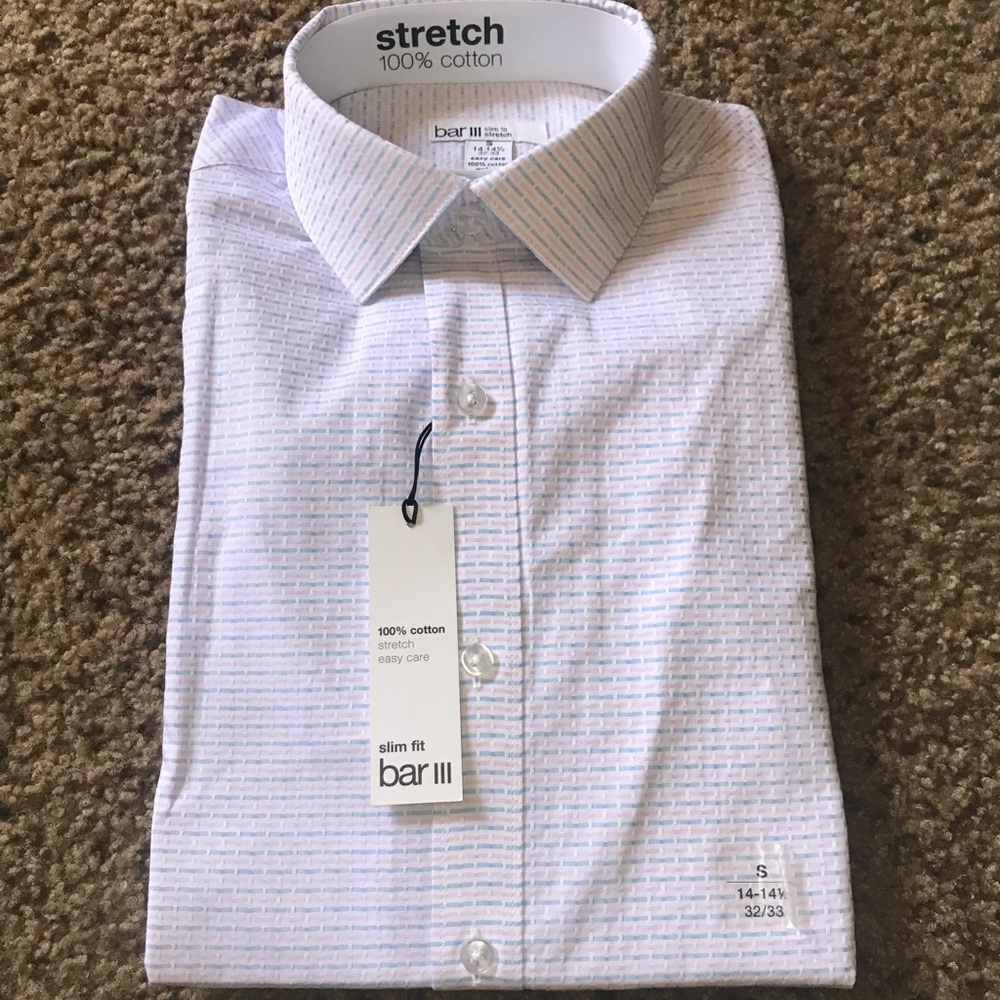 NWT BarIII Long Sleeve Button Up Dress Shirt